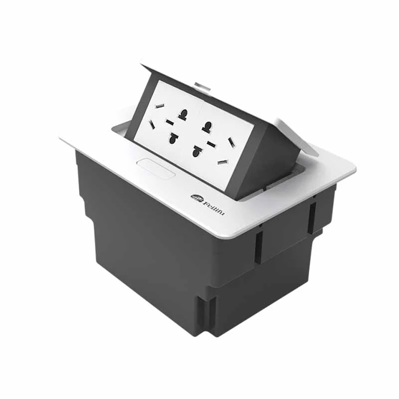 Recessed Pop Up Power Desk Socket ak bouton