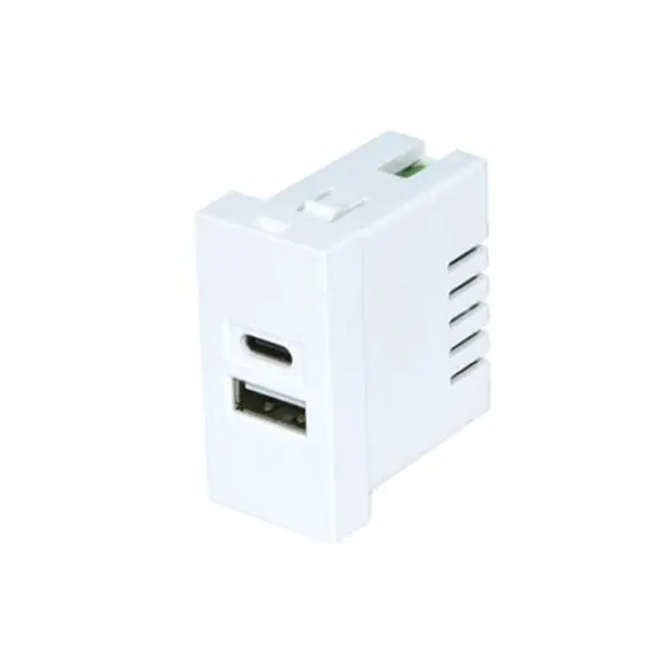 Twin Port TypeA + C Usb Charger Socket Modil